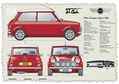 Mini Cooper Sport 2000 (red) Glass Cleaning Cloth